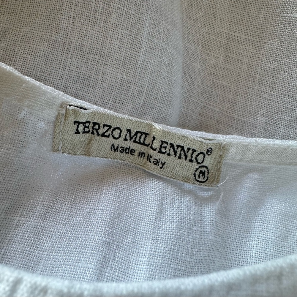 Linen lace-trimmed top - Picture 4 of 5